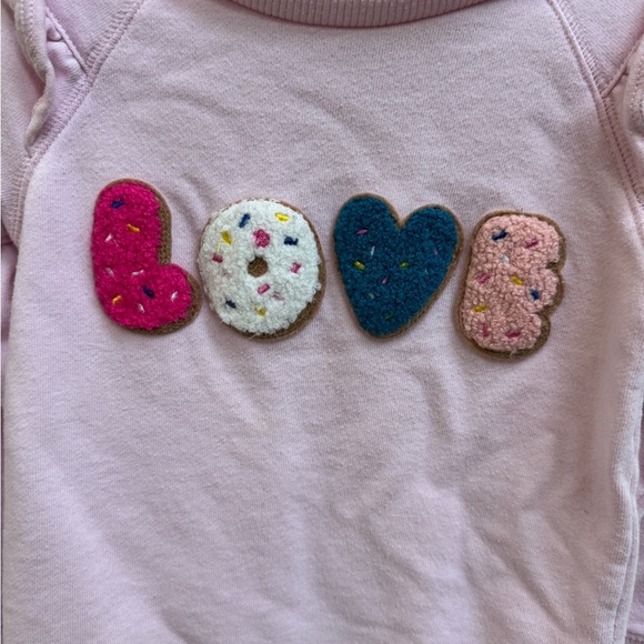 Spotted Zebra 3T Girls Pink Sweater Dress w/ Fuzzy Appliqué Love Design VDay - Picture 2 of 5